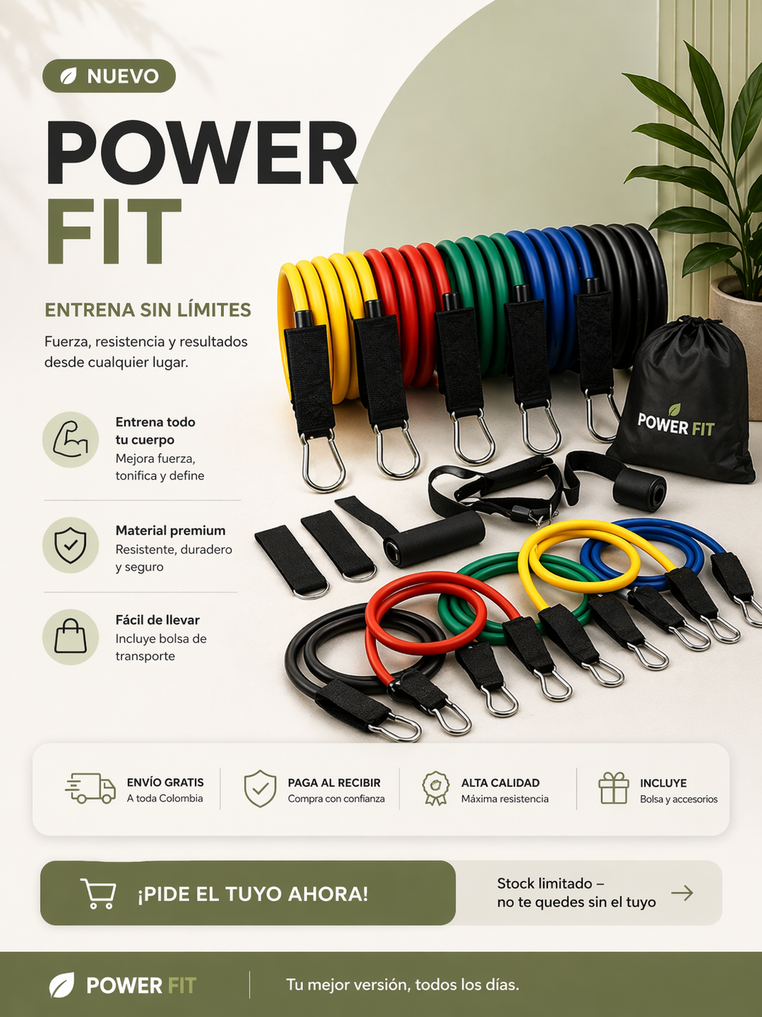 POWER FIT PRO🔥 TRANSFORMA TU CUERPO EN CASA EN 15 MINUTOS AL DÍA
