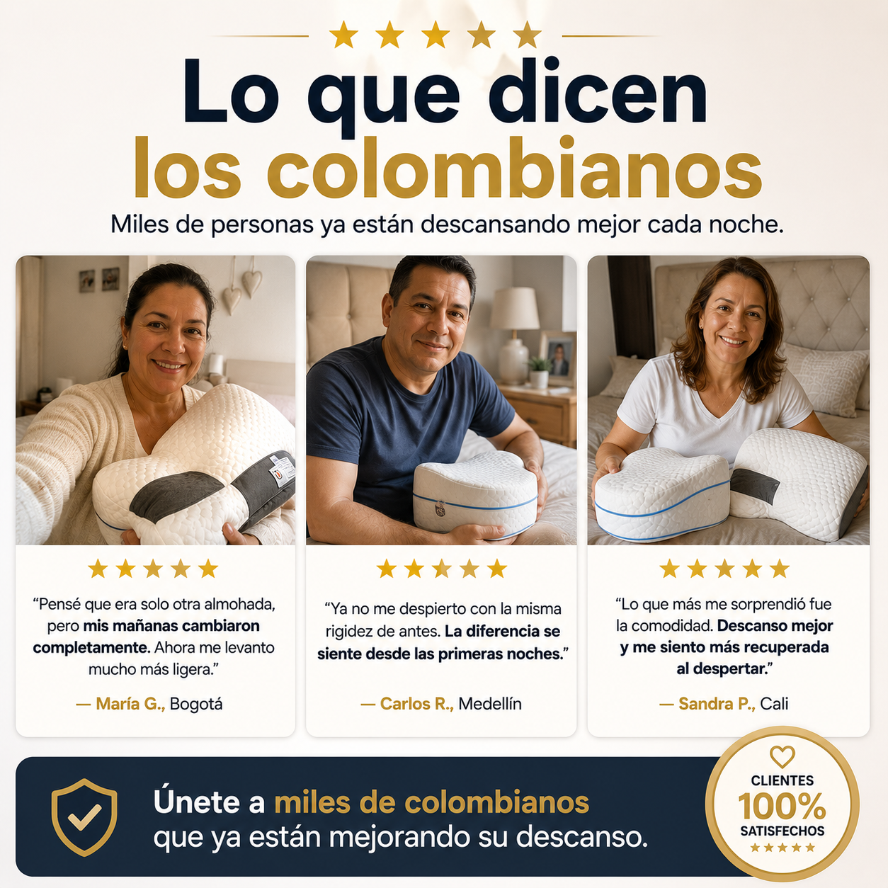 Combo Ortopédico 2 en 1 - Almohada Cervical y Cojin entre piernas