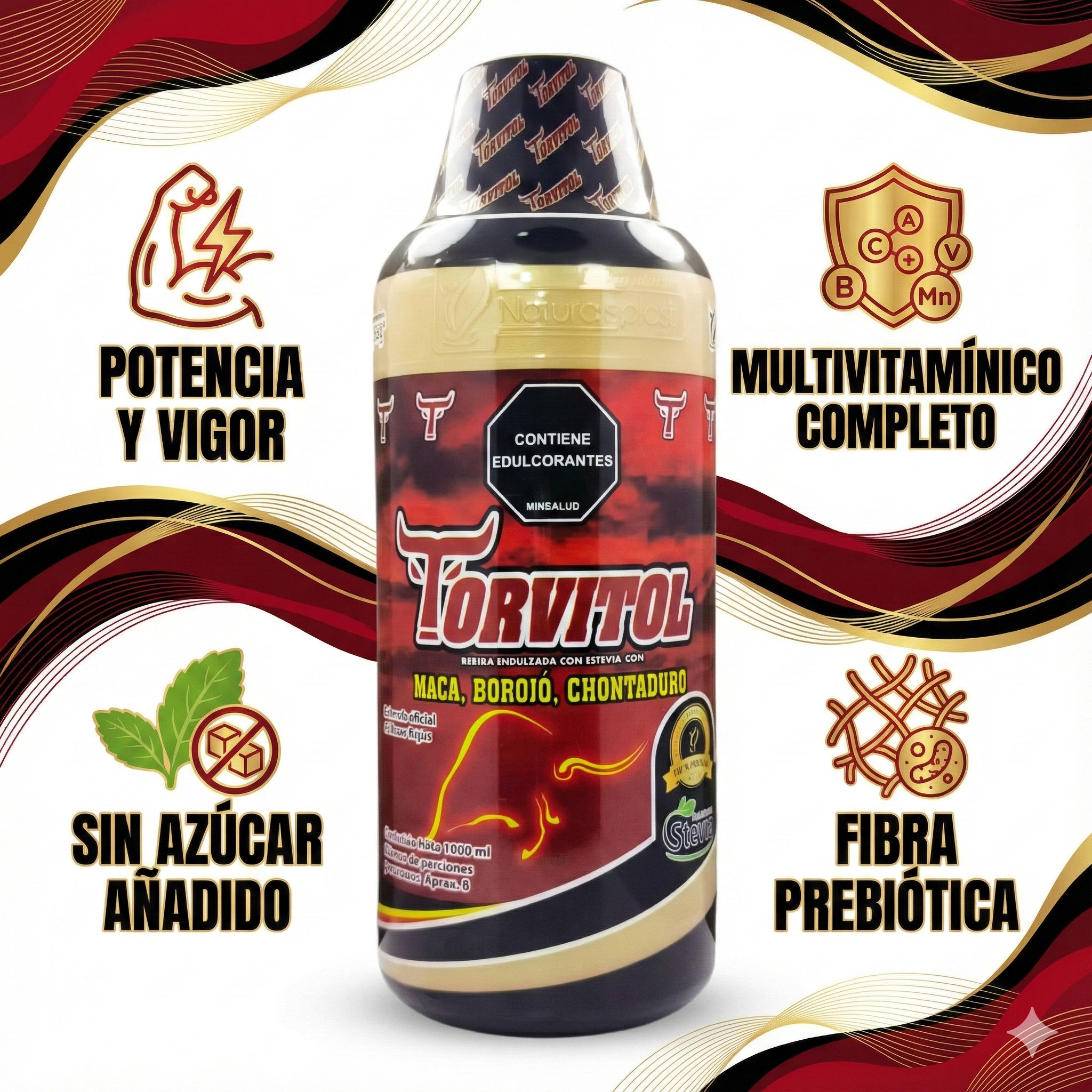 Torvitol Max | Energizante Natural Premium (Borojó, Maca y Chontaduro)