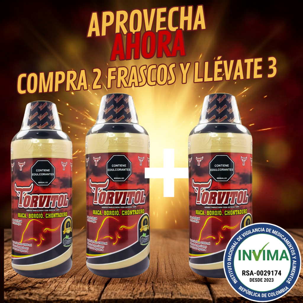 Torvitol Max | Energizante Natural Premium (Borojó, Maca y Chontaduro)